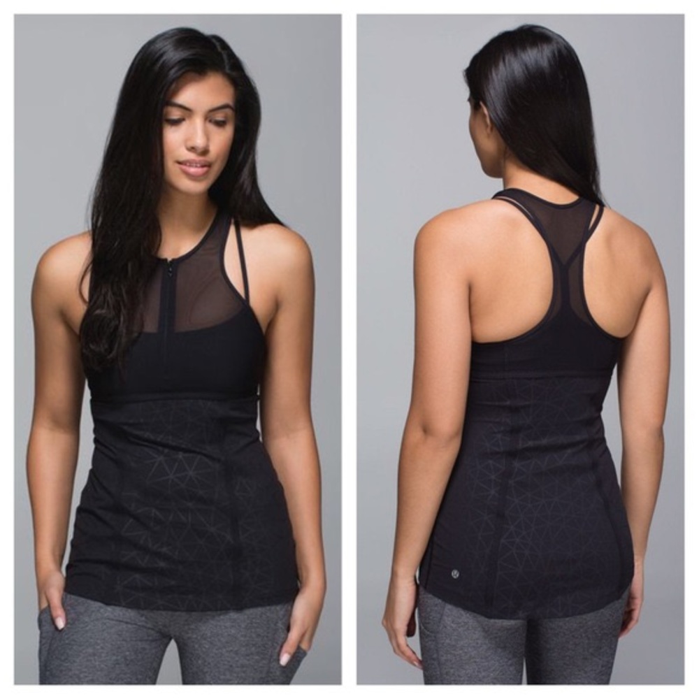 Lululemon Pedal Pace Tank Black Dreamcatcher 6